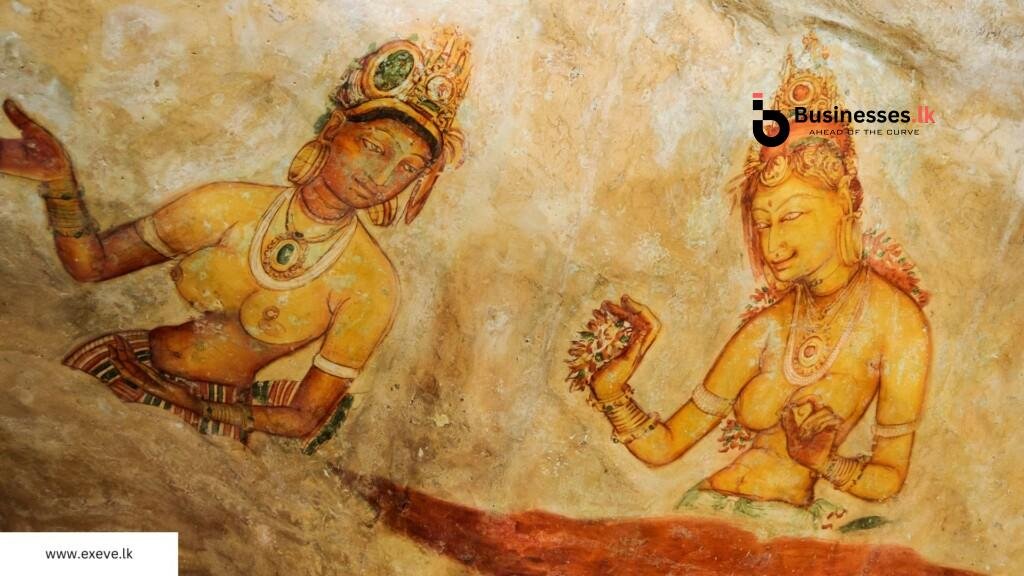 Sigiriya wall art in Sri Lanka