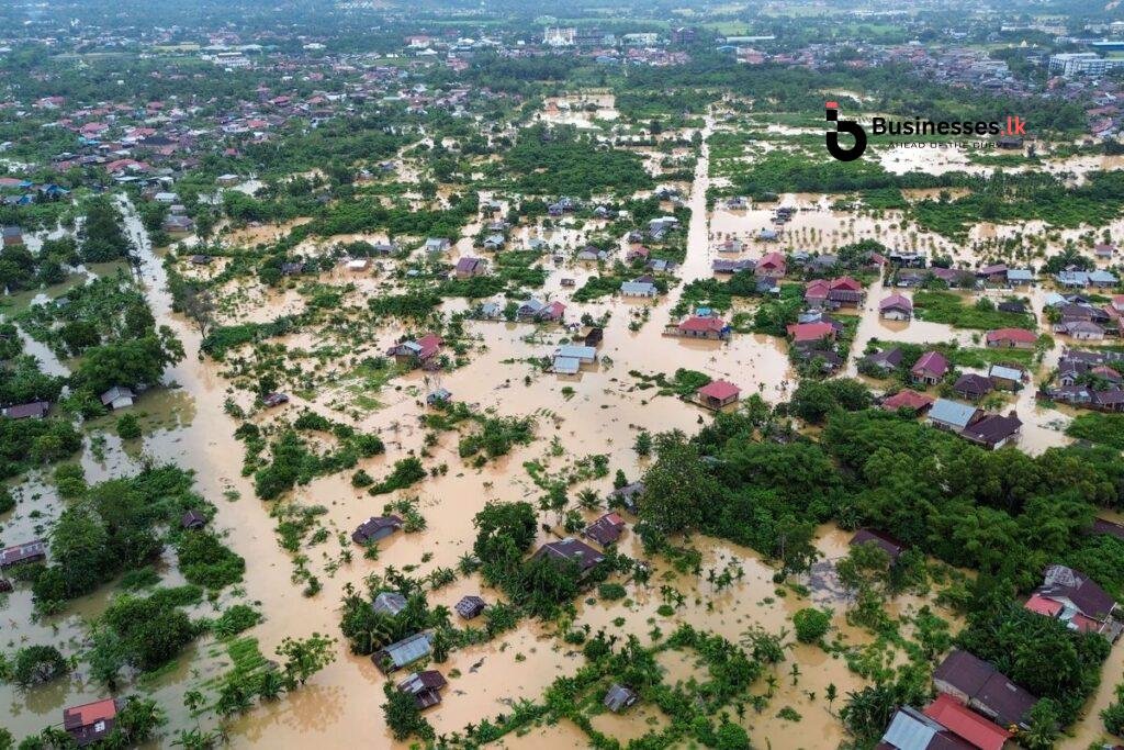 Flooded Sri Lanka due to Flooding and Cyclone Ditwa